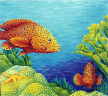Fish Aquarium Painting - amh0033D modern seabed world ocean